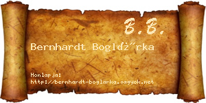 Bernhardt Boglárka névjegykártya